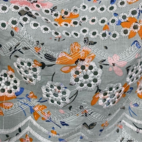 Anthropologie | LAIA Ashtabula Off-The-Shoulder cotton eyelet Blouse - Picture 8 of 9